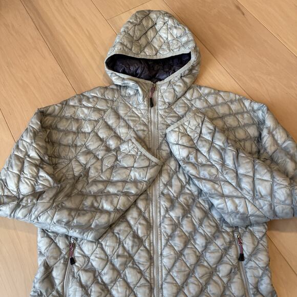 North Face Thermoball Jacket Women's Medium Gray Full Zip Insulated Outerwear - Picture 4 of 9